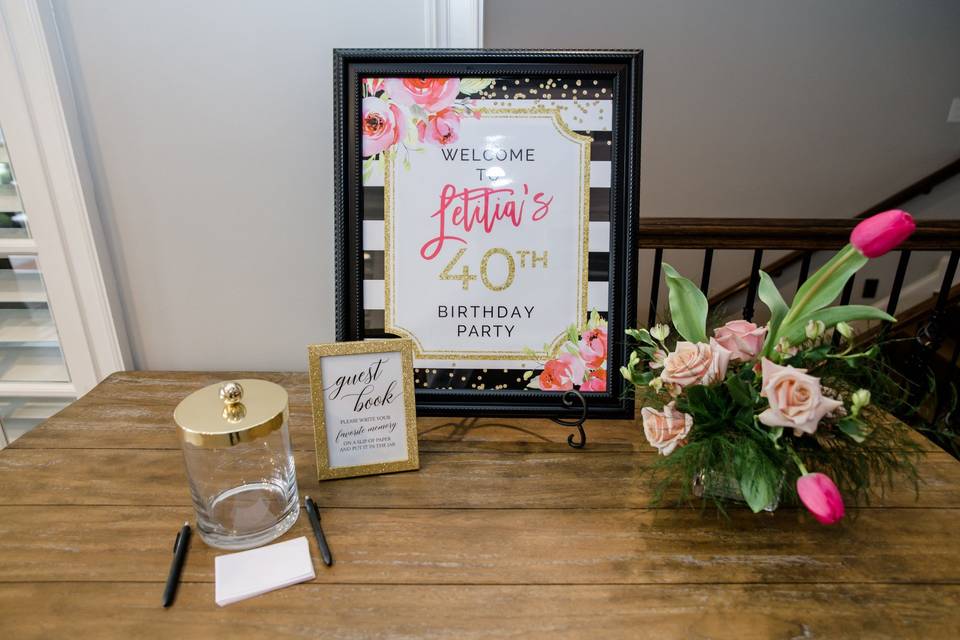 Guestbook Table