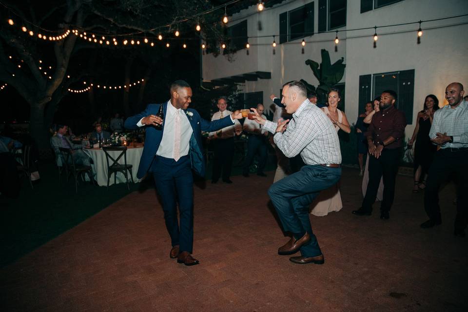 Family on the dance floor