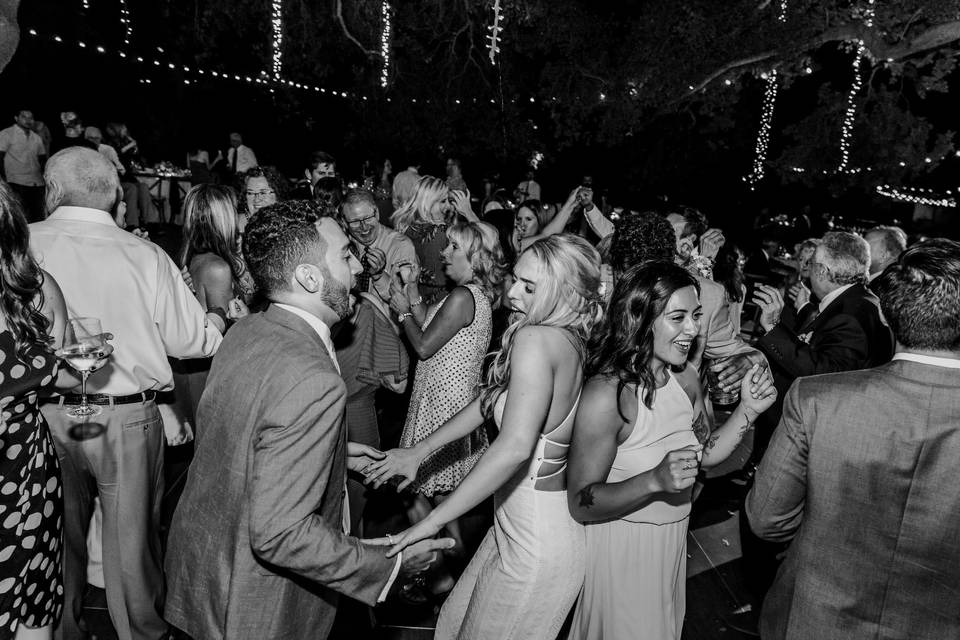 Newlyweds dancing