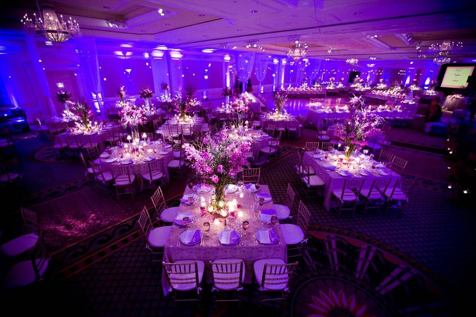 Reception layout and dance floor