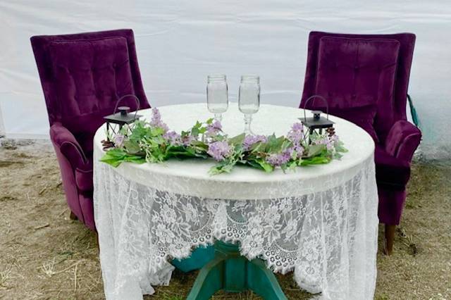 Purple Sweetheart Chairs