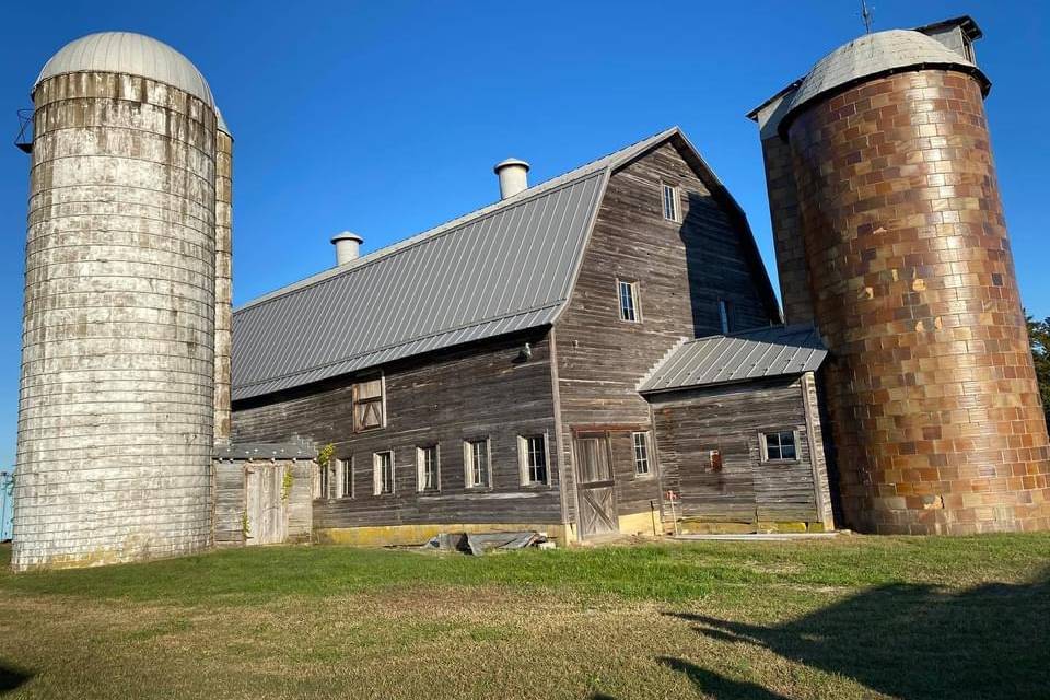 The barn is under renovation.