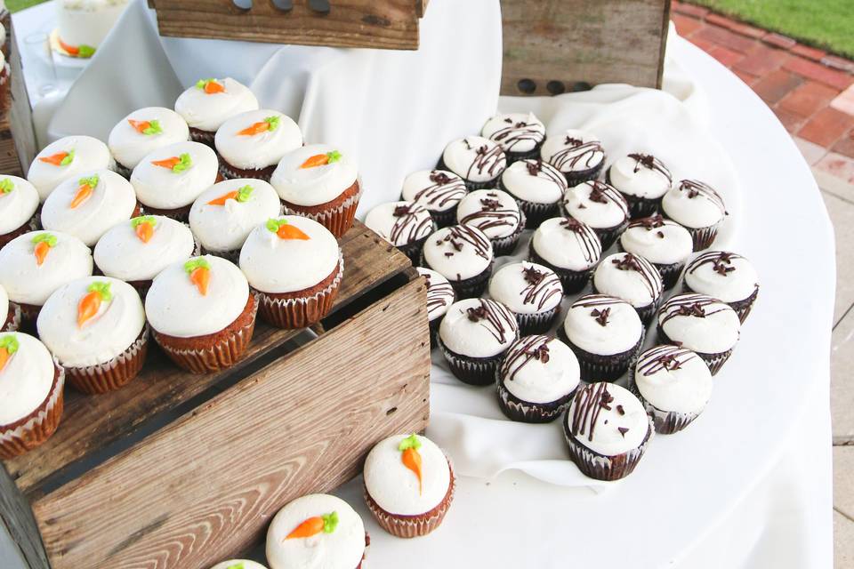 Wedding cupcakes.