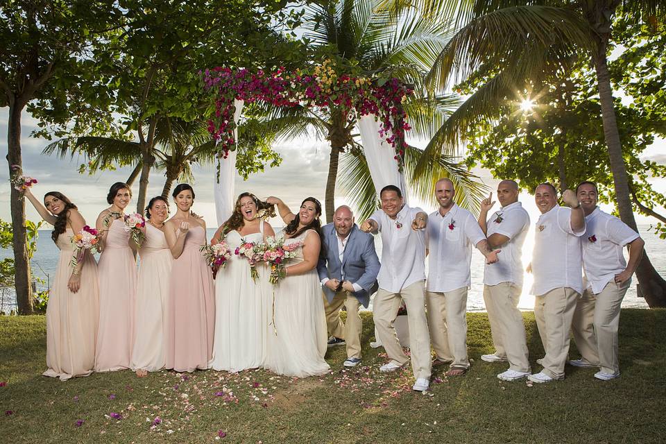 Couple and Wedding attendant