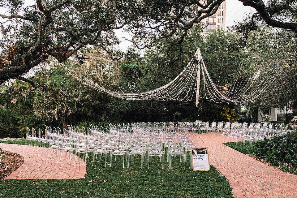 Outdoor wedding space