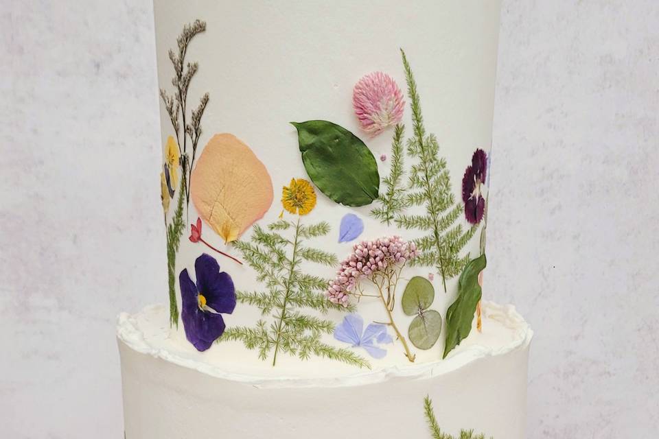 Pressed Floral Cake