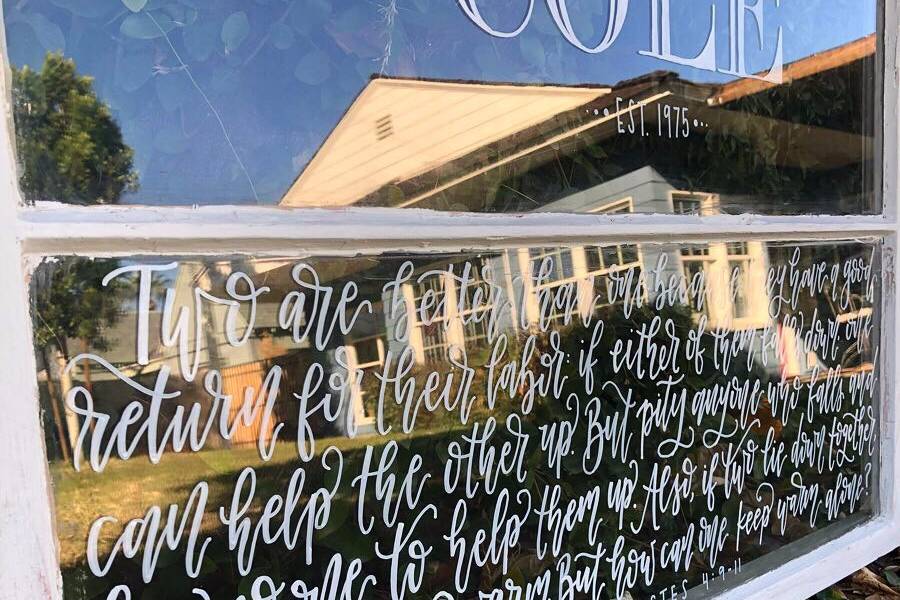 Glass Window Hand-Lettering