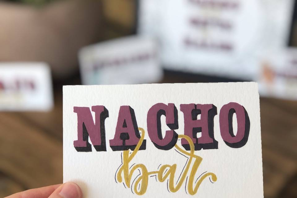 Nacho Bar Signage