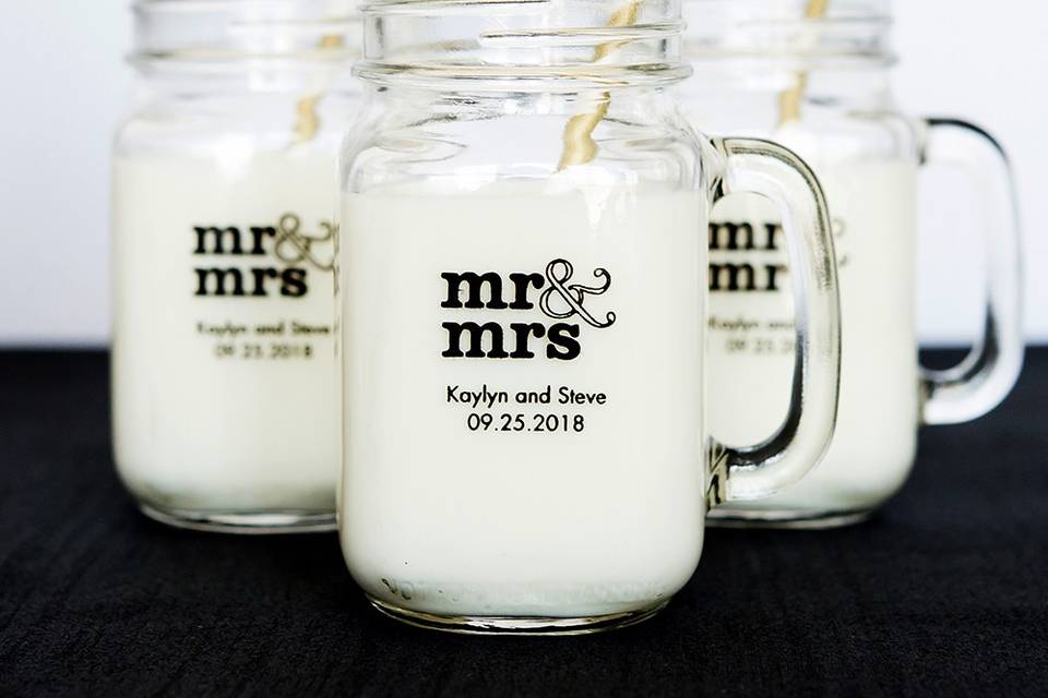 Custom printed mason jars