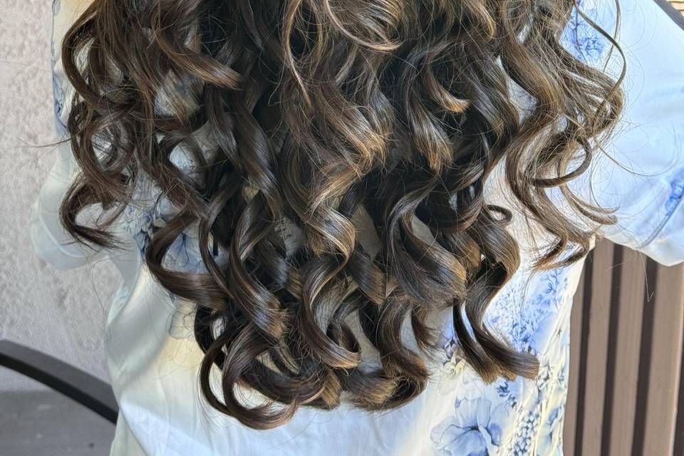 Bridal boho half updo