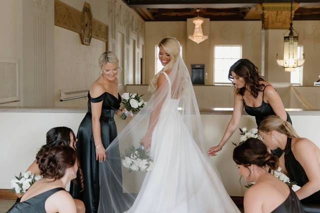 Bride and bridesmaids