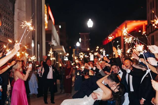 Sparkler send off!
