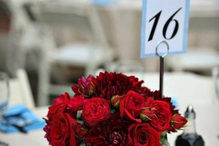 Red monochromatic centerpiece