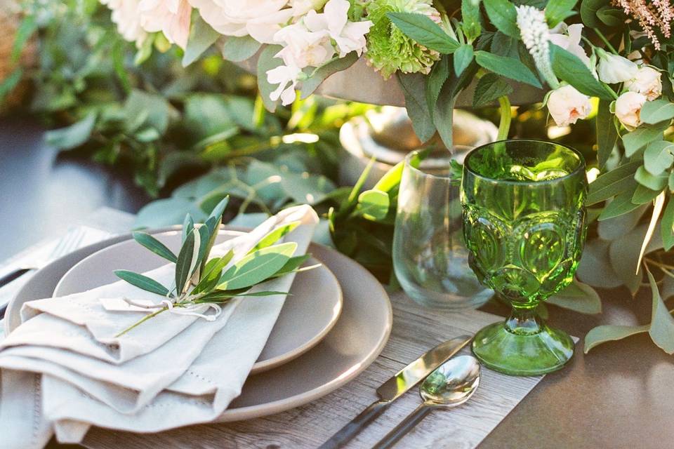 Protea and Peony centerpiece