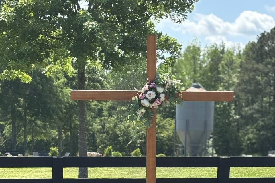 The cross decorated