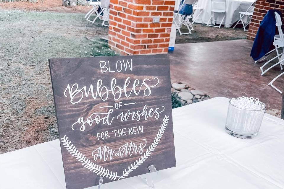 Signs At Wedding