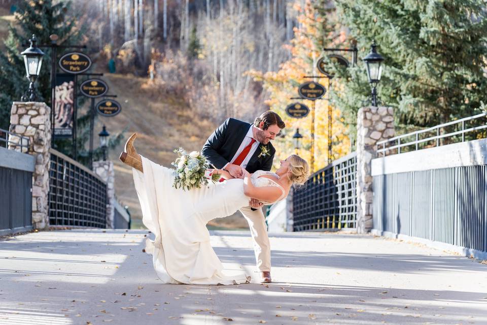 Bride & Groom in Beaver Creek