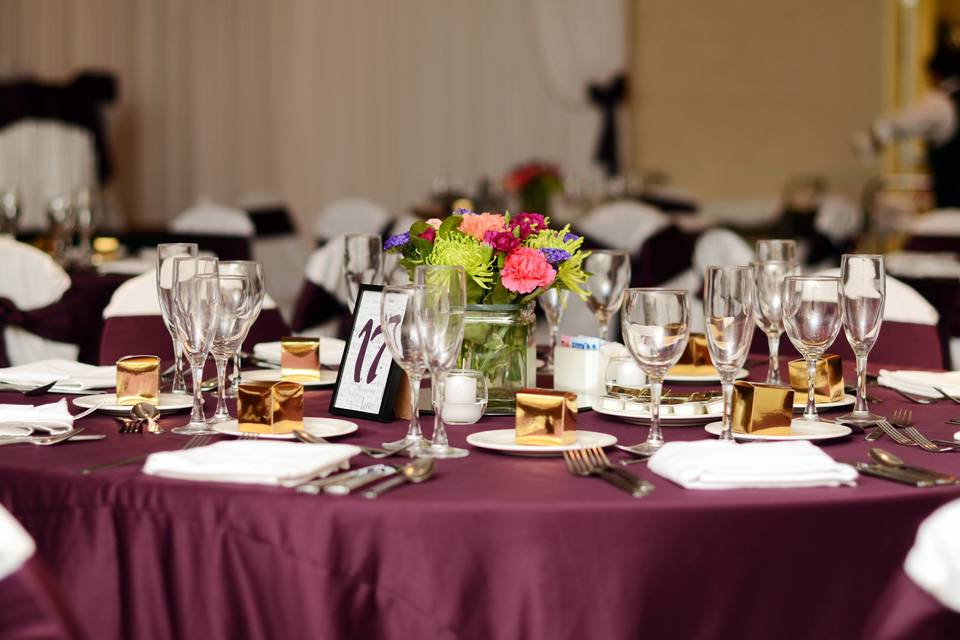 Colorful floral centerpiece