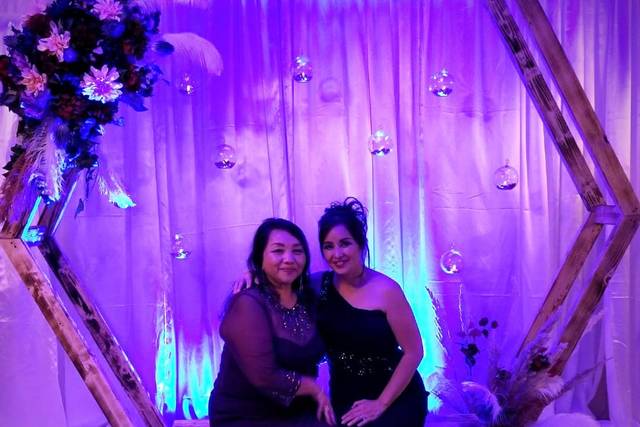 Hexagon altar backdrop