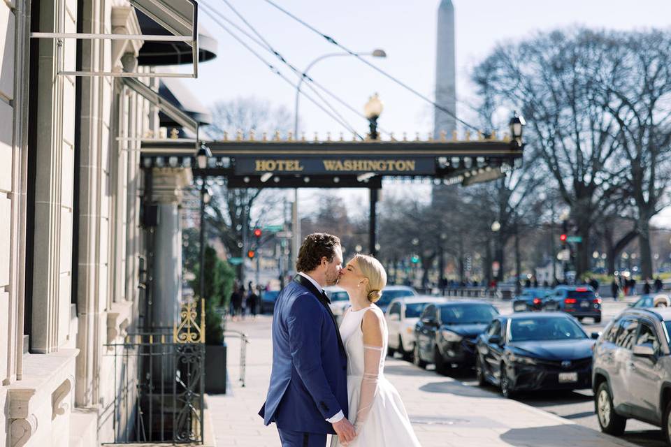 Couple - Hotel Entrance