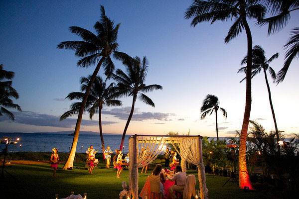 We offer entertainment - Hula, Fire Dancing, Music.