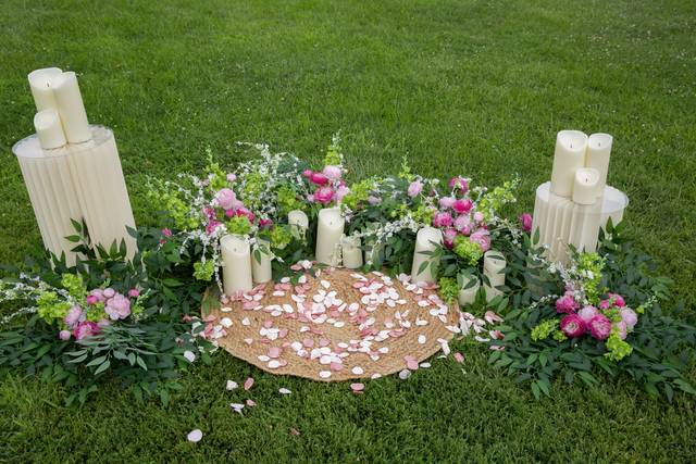 All Pink Faux Floral Meadow