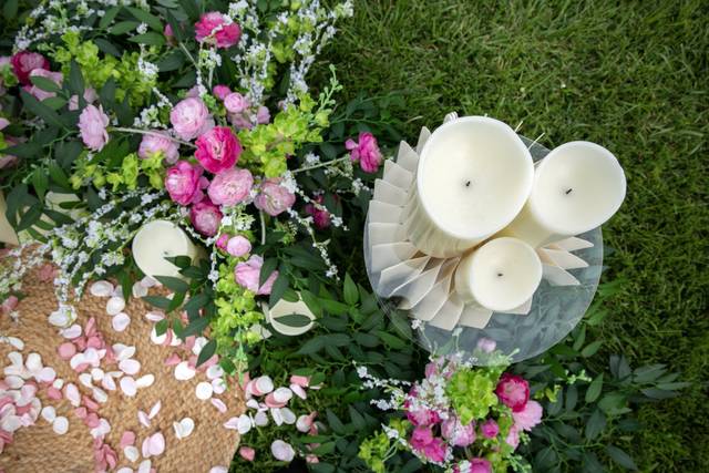 All Pink Faux Floral Meadow