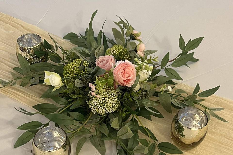 Elegant Greenery & Blush Flora