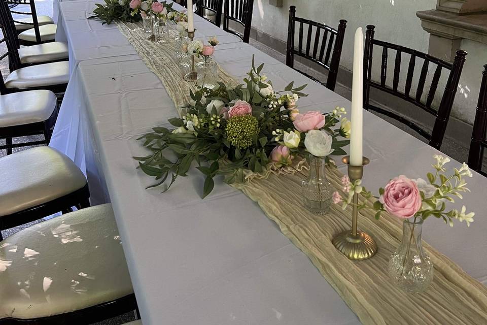 Reception Head Table Styling