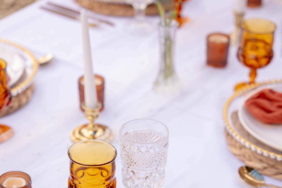 Amber Glass & Terracotta Styli