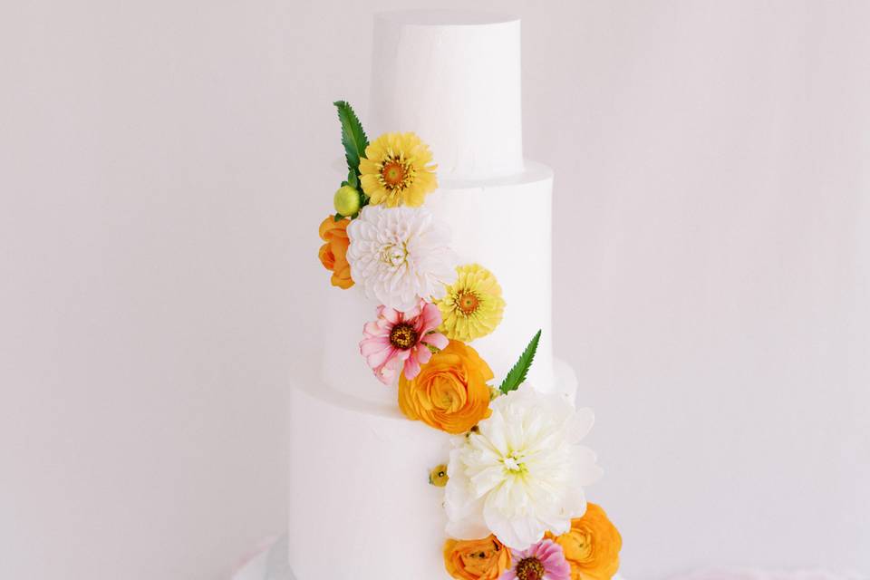 Spring three tiered cake