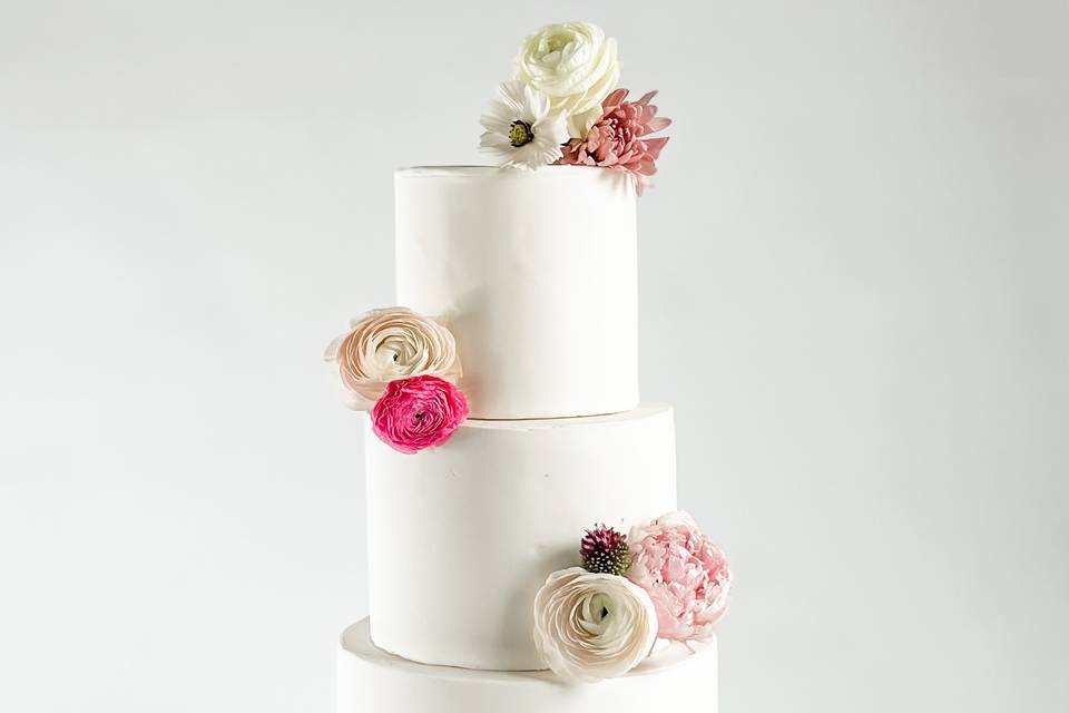 Spring three tiered cake