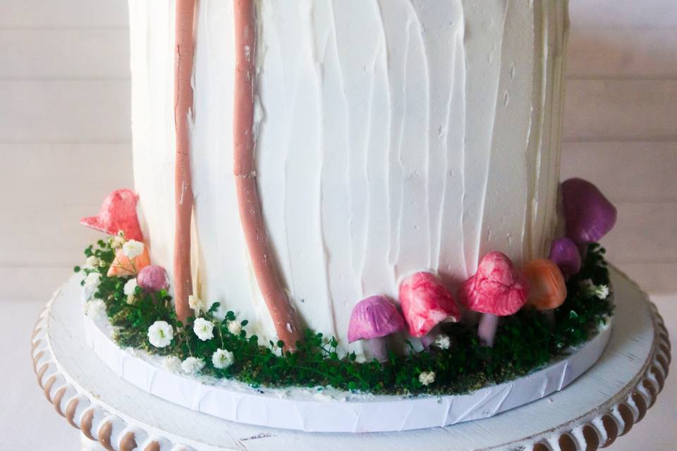 Mushroom bridal cake