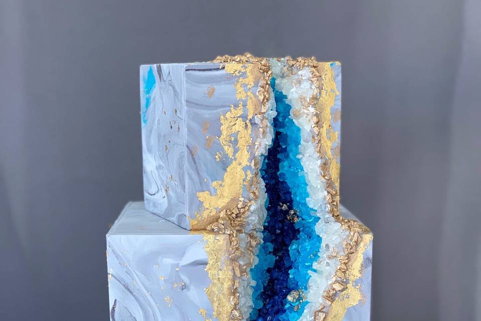 Geode wedding cake