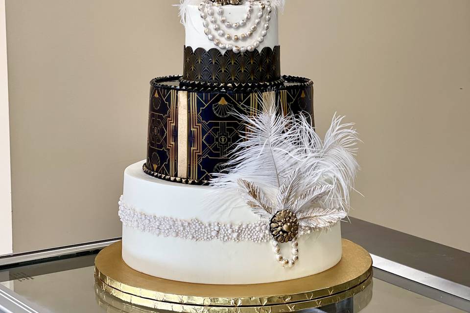 Great Gatsby wedding cake