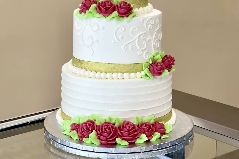 Buttercream wedding cake