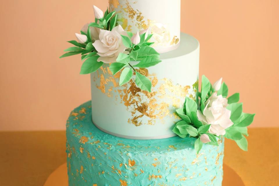 Ombre wedding cake