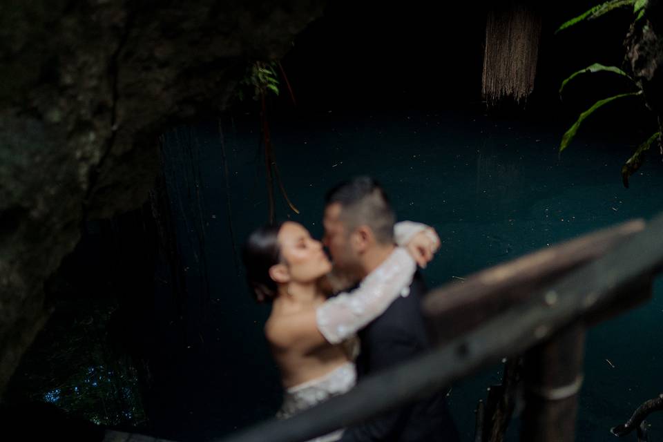 Photo session at the cenote