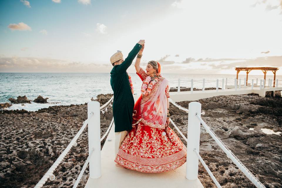 Newlyweds in the Caribbean