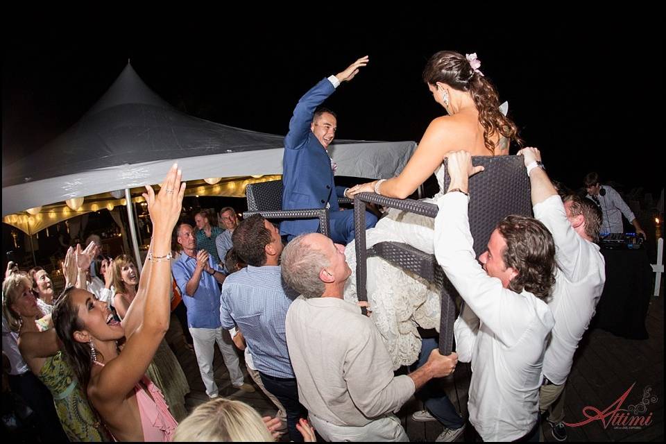 Lifting the newlyweds