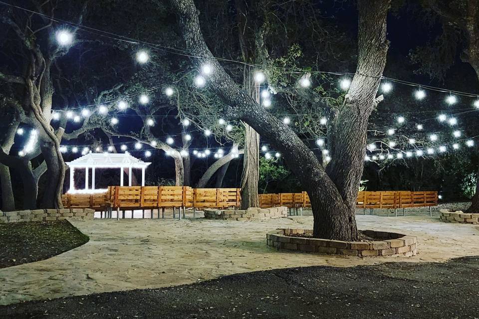 Ceremony area at night