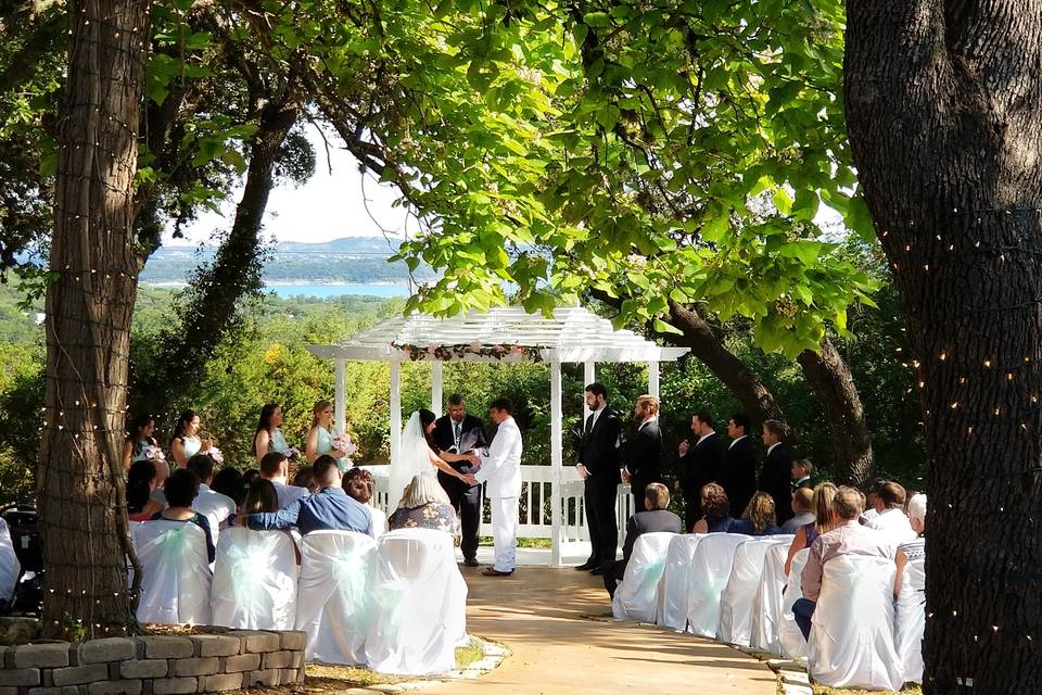 Ceremony under the oaks