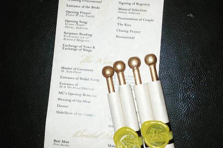 Scroll wedding program