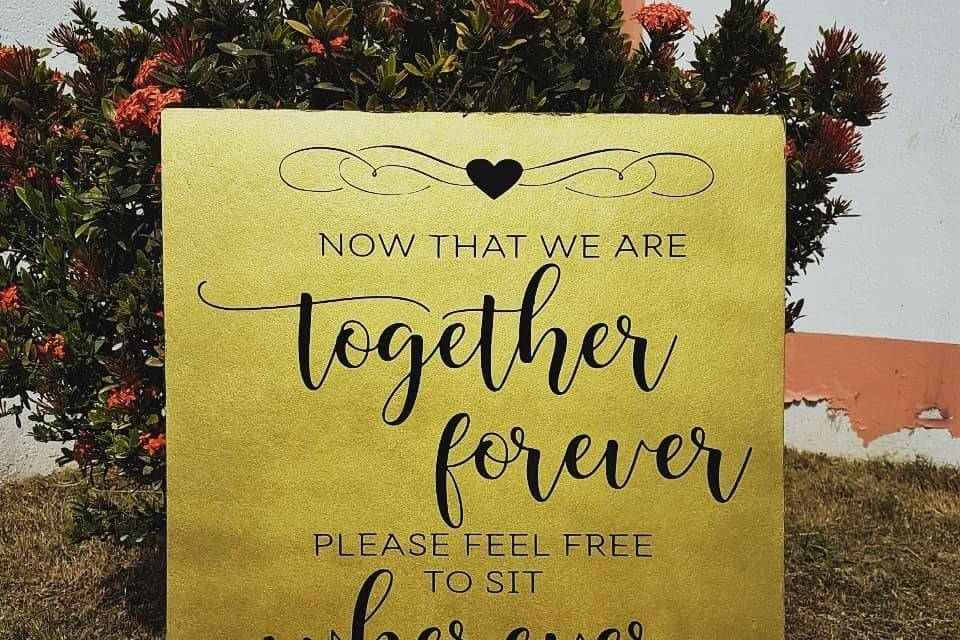 Wedding signs