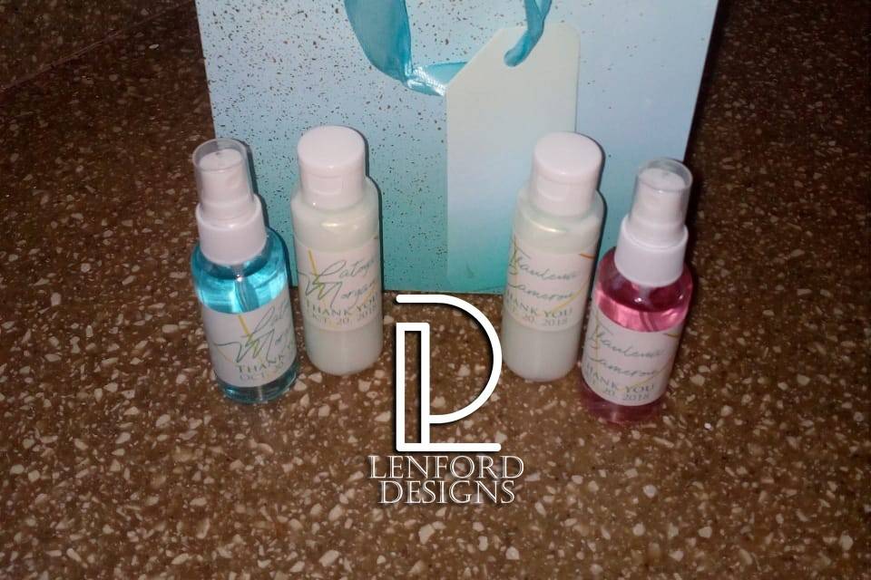 Custom favors (Body splash)