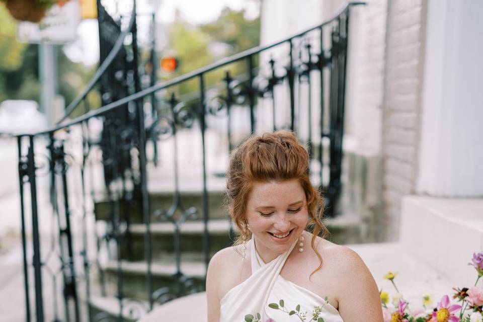 Bridal Bouquet and Clouds