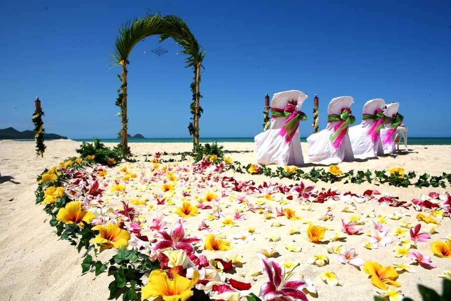 Outdoor wedding ceremony area