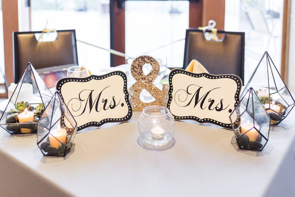 Brides Sweetheart Table