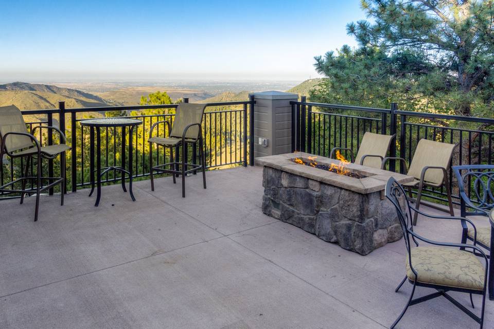 Fireplace on Main Deck