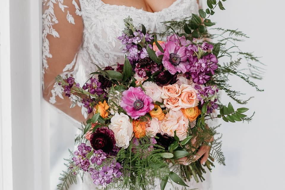 Rich jewel-toned bouquet